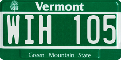 VT license plate WIH105