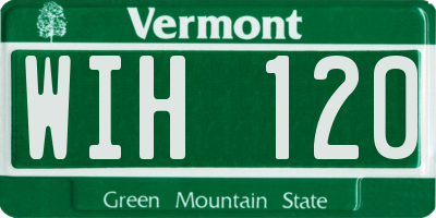 VT license plate WIH120