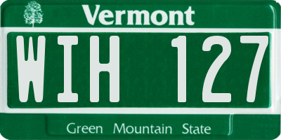 VT license plate WIH127