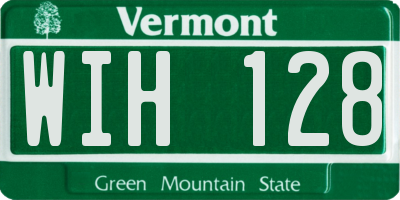 VT license plate WIH128