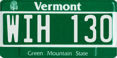 VT license plate WIH130