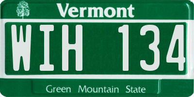 VT license plate WIH134