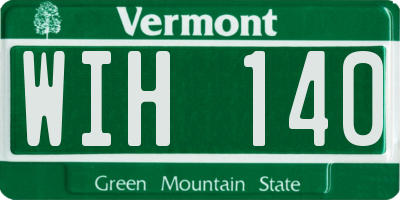 VT license plate WIH140