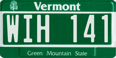 VT license plate WIH141