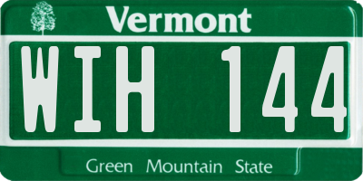 VT license plate WIH144