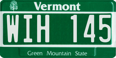 VT license plate WIH145