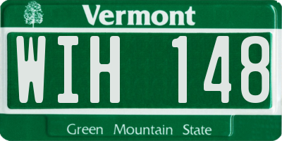 VT license plate WIH148