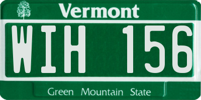 VT license plate WIH156