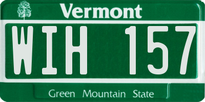 VT license plate WIH157