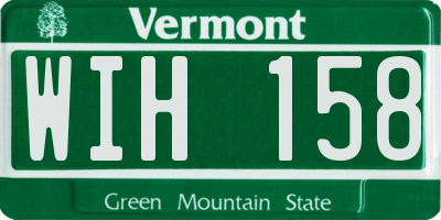 VT license plate WIH158