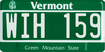 VT license plate WIH159