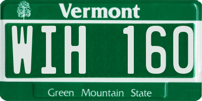 VT license plate WIH160