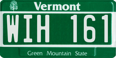 VT license plate WIH161