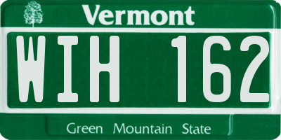 VT license plate WIH162