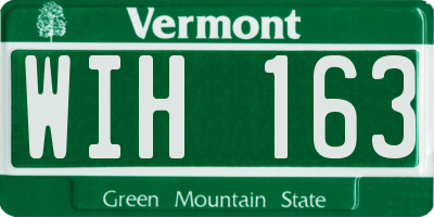 VT license plate WIH163