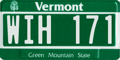 VT license plate WIH171