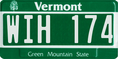 VT license plate WIH174