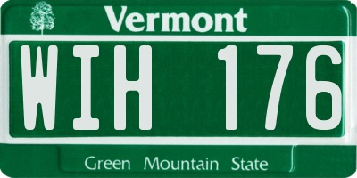VT license plate WIH176