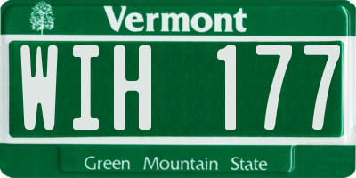 VT license plate WIH177