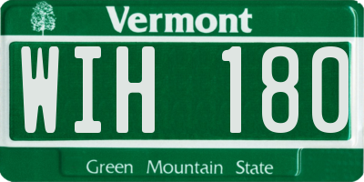 VT license plate WIH180