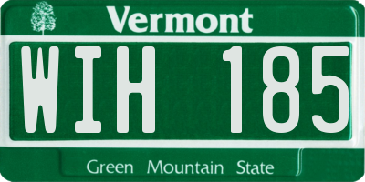 VT license plate WIH185