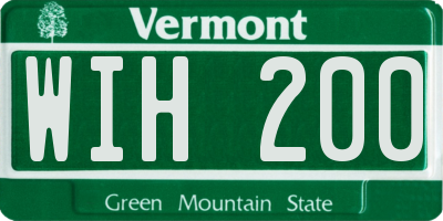 VT license plate WIH200