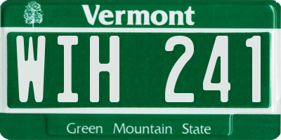 VT license plate WIH241