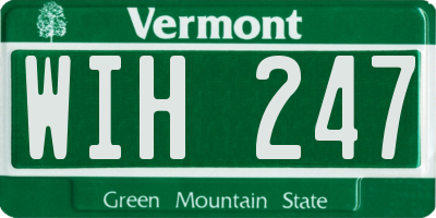 VT license plate WIH247