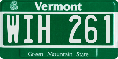 VT license plate WIH261