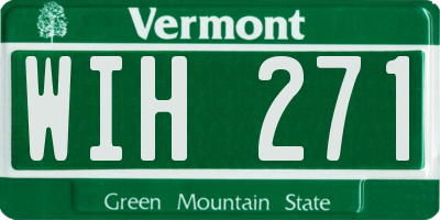 VT license plate WIH271