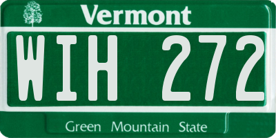 VT license plate WIH272
