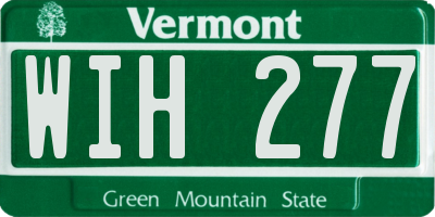 VT license plate WIH277