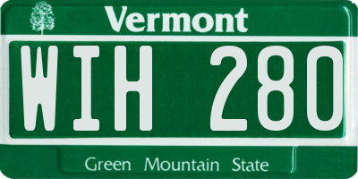 VT license plate WIH280
