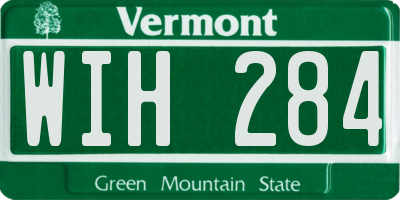VT license plate WIH284