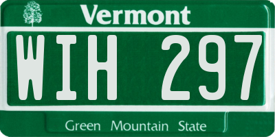 VT license plate WIH297