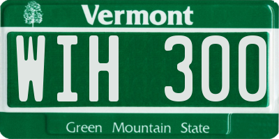 VT license plate WIH300