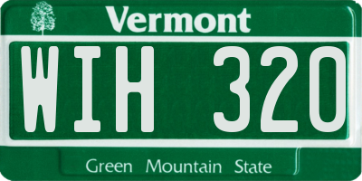 VT license plate WIH320