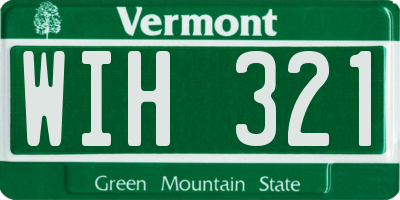 VT license plate WIH321