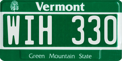 VT license plate WIH330