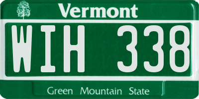 VT license plate WIH338