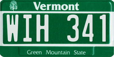 VT license plate WIH341