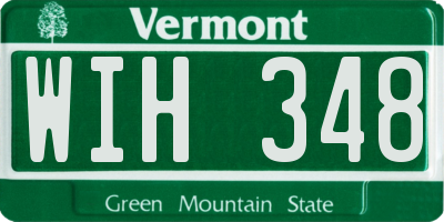 VT license plate WIH348