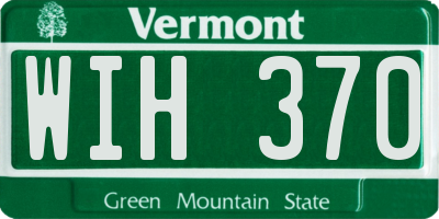 VT license plate WIH370