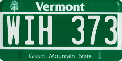 VT license plate WIH373