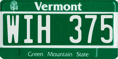 VT license plate WIH375