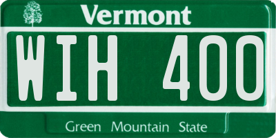 VT license plate WIH400
