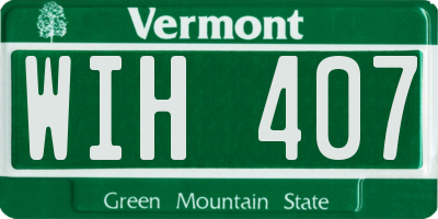 VT license plate WIH407