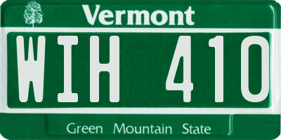 VT license plate WIH410
