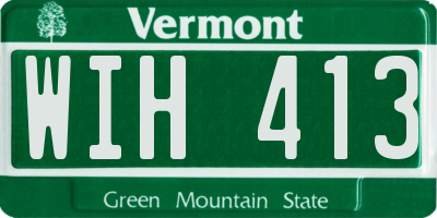 VT license plate WIH413