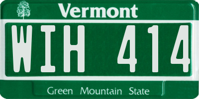 VT license plate WIH414